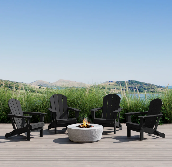 Wade Logan Laguna Hdpe Folding Adirondack Chair