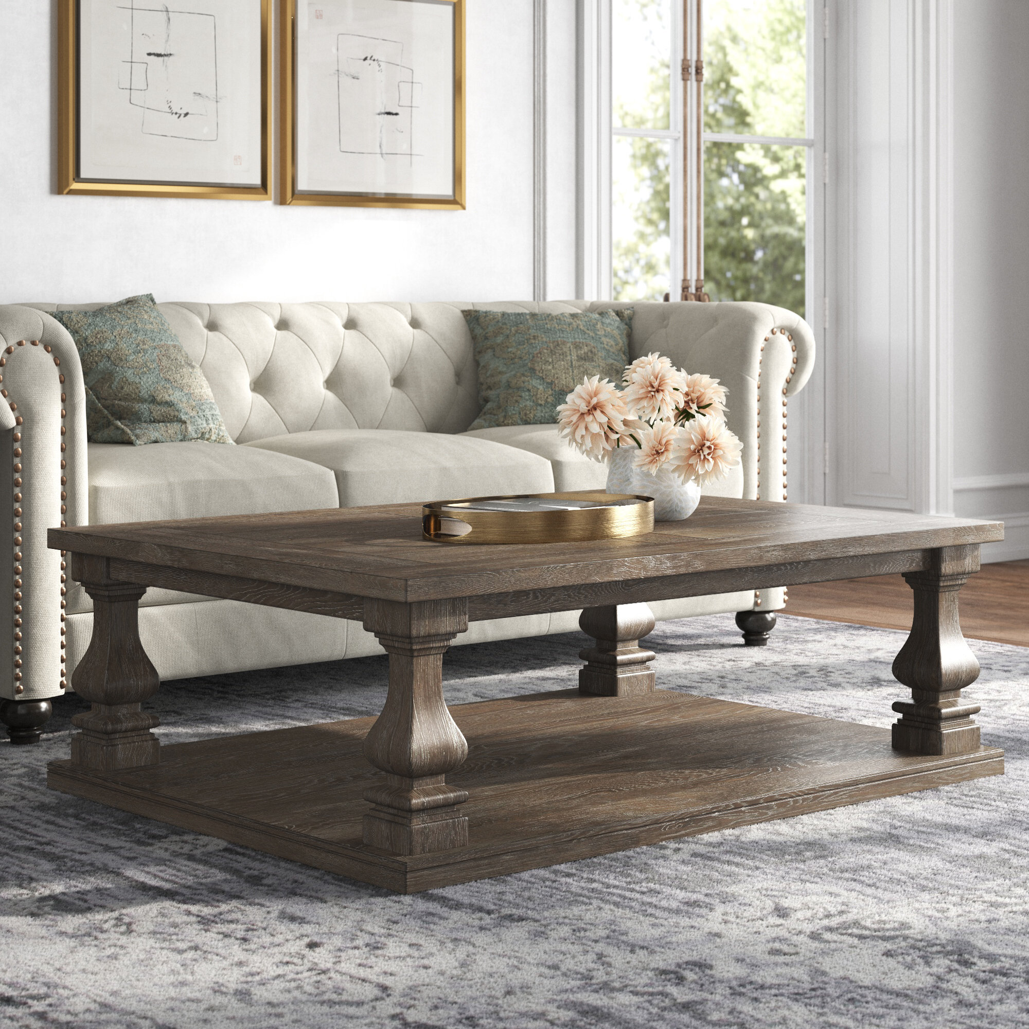 Ophelia & Co. Aurian Floor Shelf Coffee Table