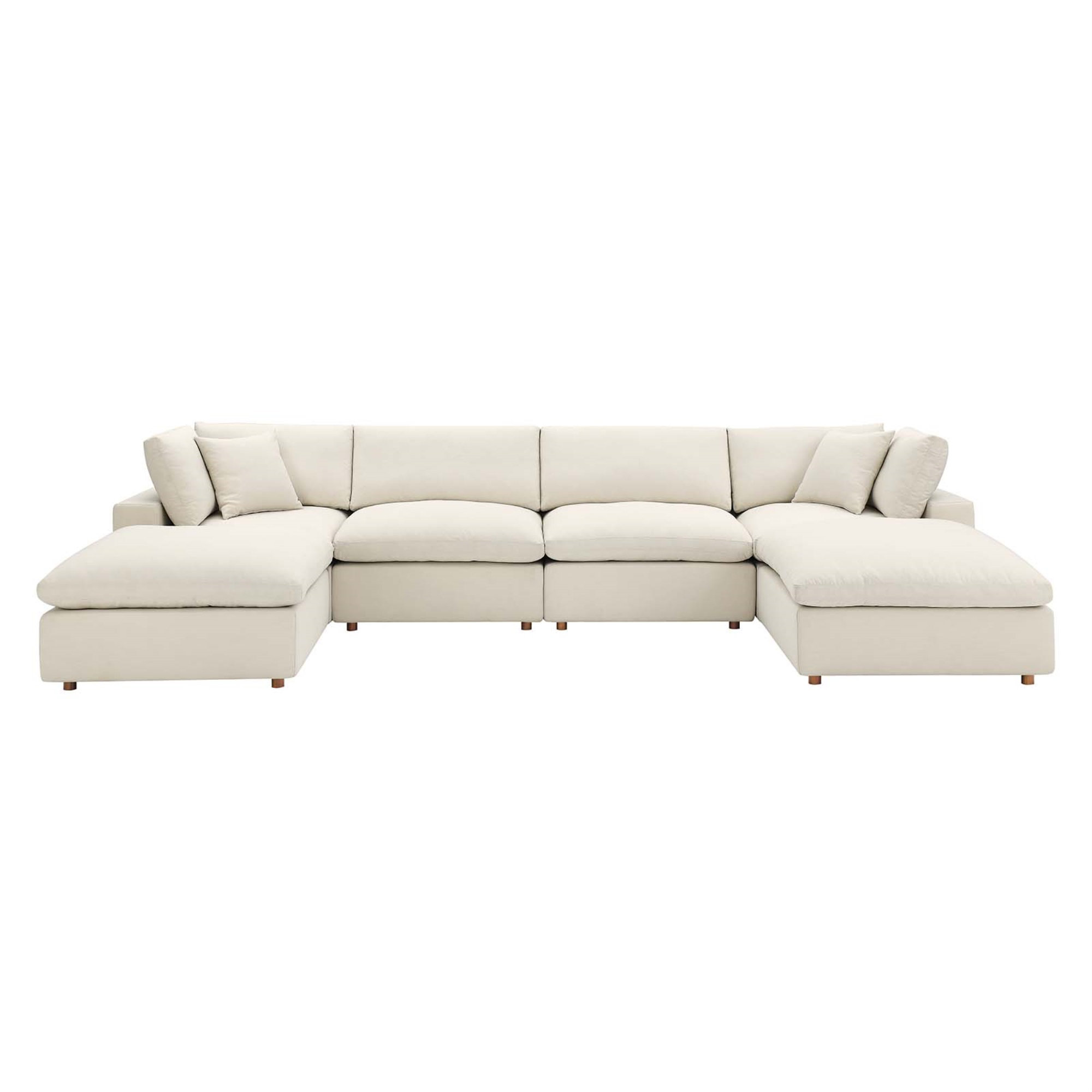 Modway Commix 158" Wide Symmetrical Sofa & Chaise & Reviews