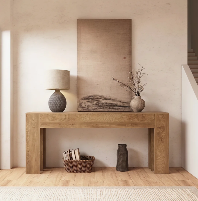 17 Stories 7874 Wood Long Console Table For Entryway