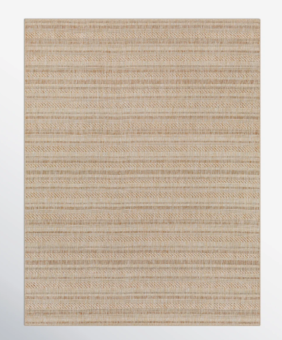 Wade Logan Carllene Bellino Striped Tan Indooroutdoor Area Rug