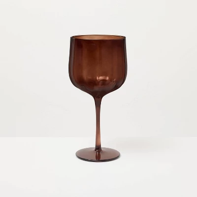 16oz Wine Glass Brown - Hearth & Hand™ with Magnolia