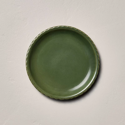 8.5" Pinched Edge Stoneware Salad Plate Green - Hearth & Hand™ with Magnolia