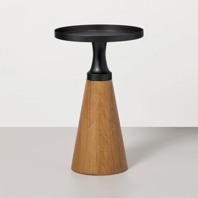 14" Accent Table Round Top Wood/Metal - Hearth & Hand™ with Magnolia
