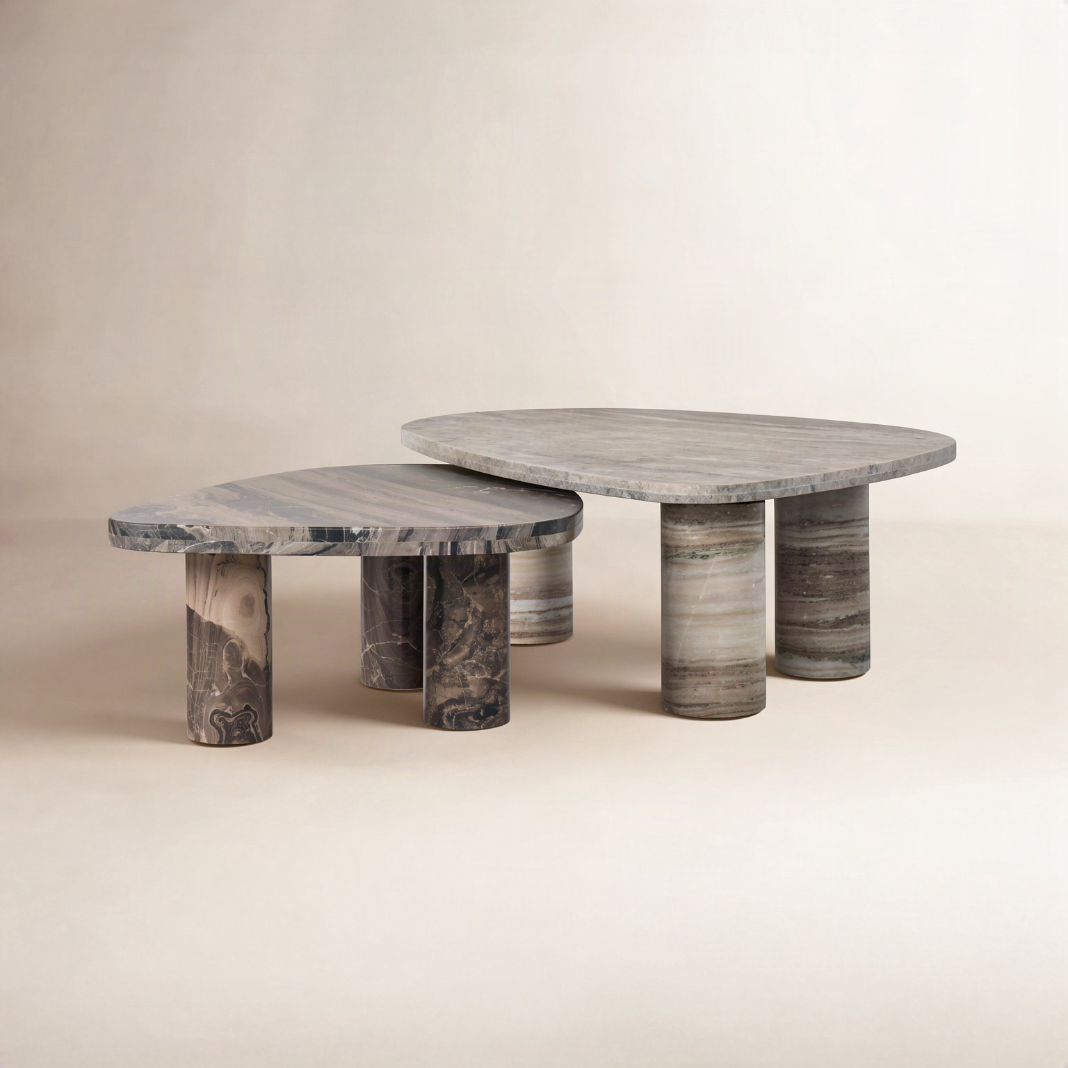 Joss & Main Katla 48" Genuine Marble Coffee Table Set | Joss & Main