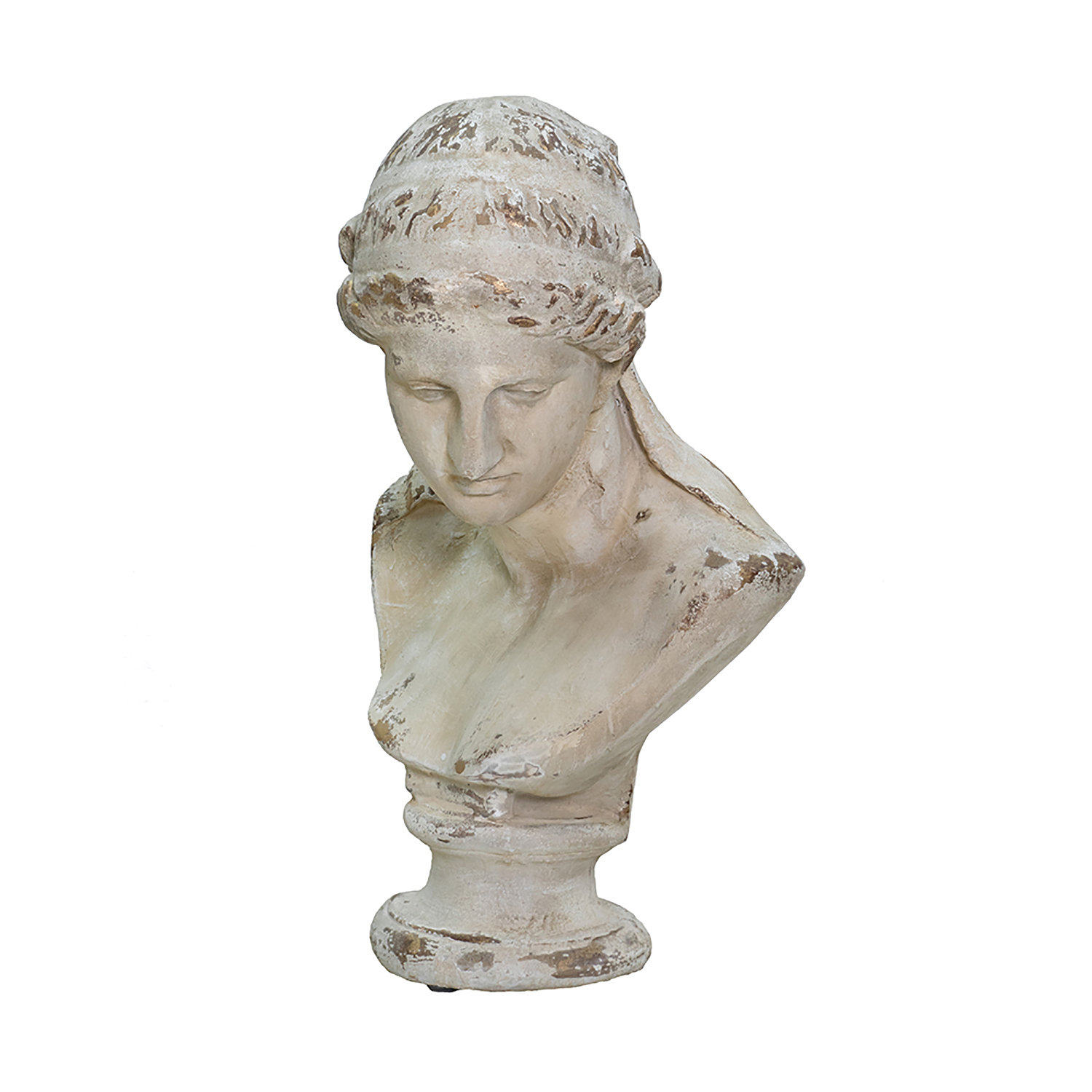 World Menagerie Classic Magnesium Bust Statue with Distressed White Finish & Reviews | Wayfair