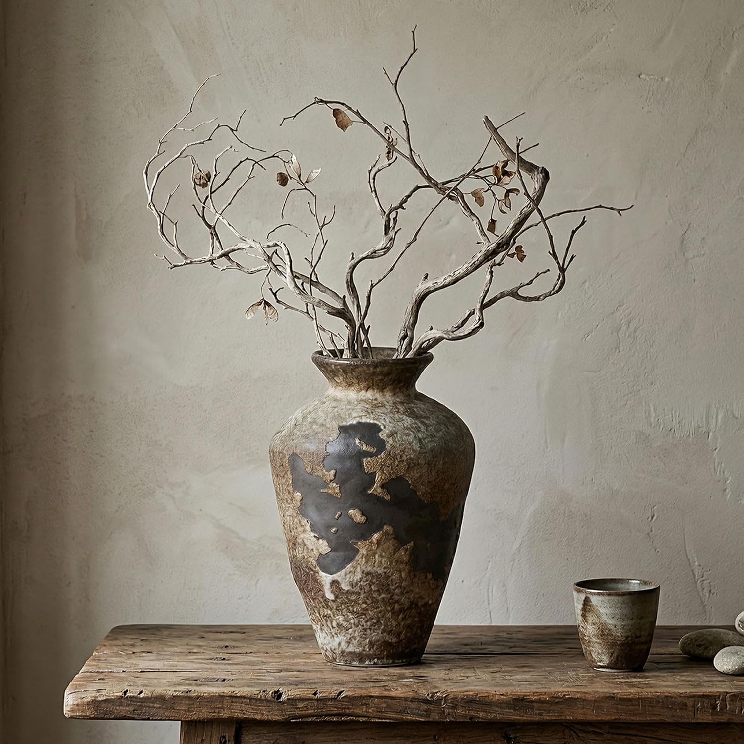 Amazon.com: Wabi Sabi Decor Rusty Vintage Vase - 8.7" Tall Rustic Farmhouse Wabi Sabi Vase for Centerpiece, Pottery Stone Flower Vases for Home Decor, Table, Living Room, Bedroom, Bathroom, Kitchen (Rusty Stone) : Home & Kitchen