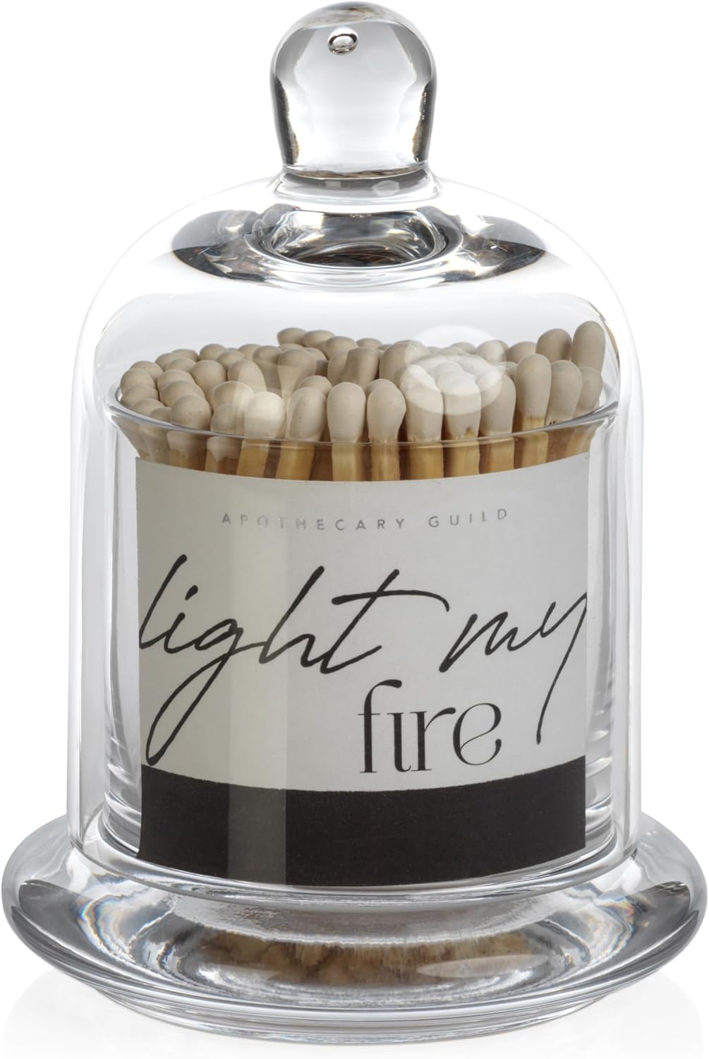 Amazon.com: Zodax Apothecary Guild Matches with Glass Cloche, 3", 150-Pack - White Tip : Health & Household