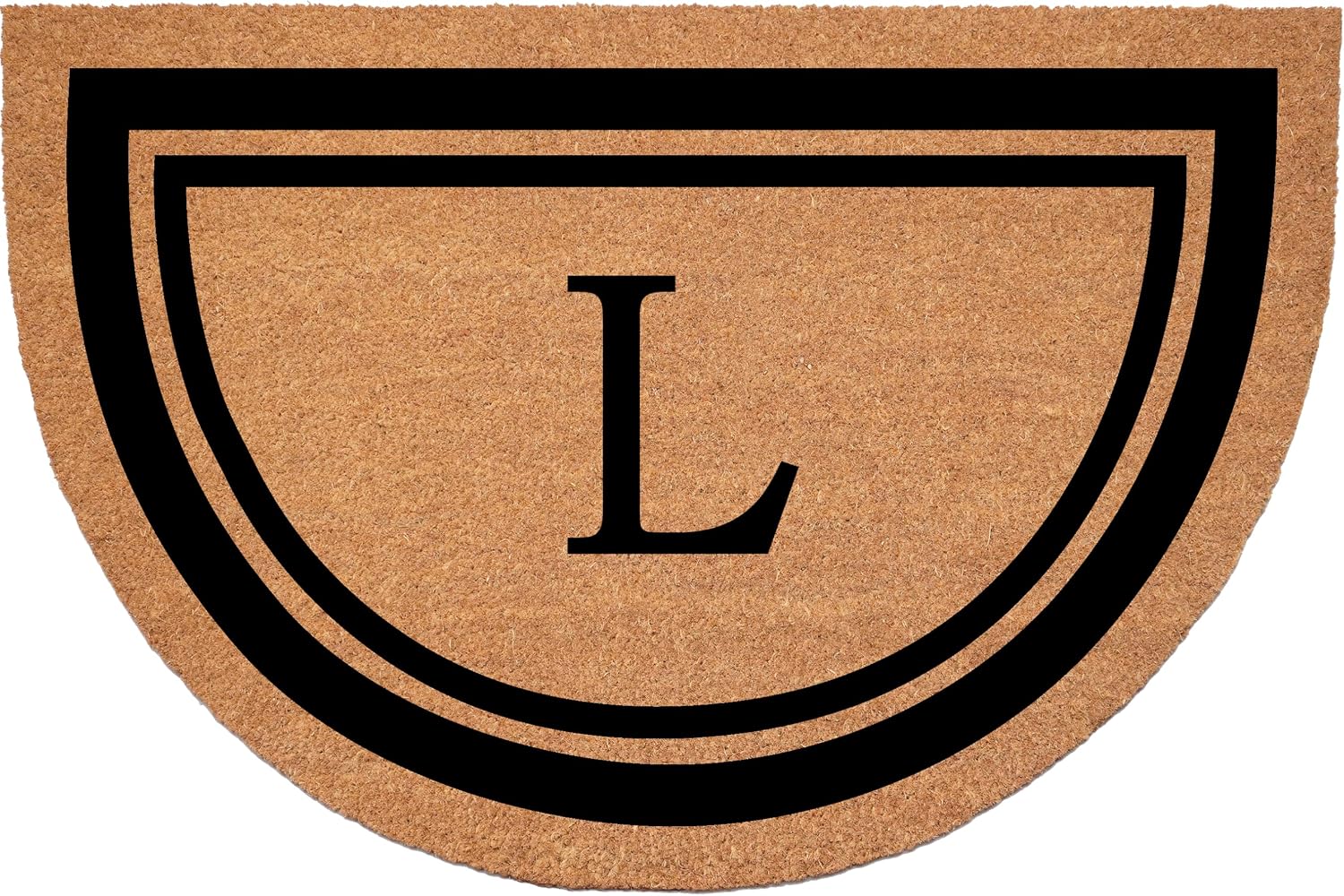 Amazon.com: Calloway Mills Half Circle Black Border 24" x 36" Monogram Doormat (Letter L) : Patio, Lawn & Garden