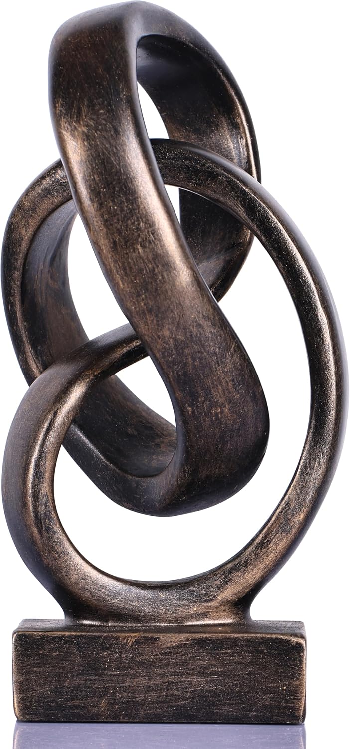 Amazon.com: Modern Abstract Knot Sculpture, Artistic Mobius Inspired Resin Decor, Elegant Home and Office Decor, Perfect for Shelves, Desktops, and Mantles, Ideal Gift for Birthdays, Housewarmings (Bronze) : Home & Kitchen