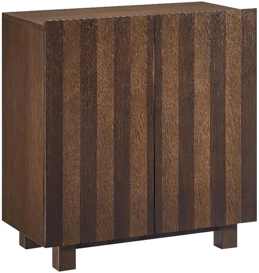 Amazon.com: Modway Kline 2-Door Accent Cabinet in Dark Walnut Stripe – Walnut Veneer Storage Cabinet with Adjustable Shelf – Modern Striped Accent Cabinet for Living Room or Entryway : Home & Kitchen