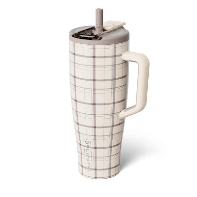 BruMate 40 fl oz Stainless Steel Era Flip 100% Leak-Proof Straw Tumbler - Oxford Plaid