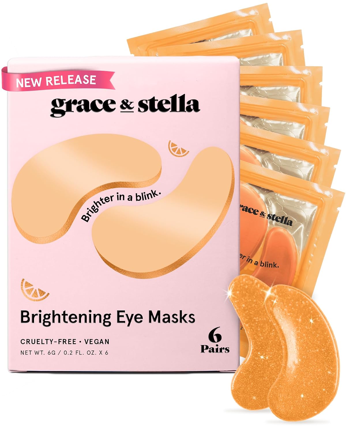 Amazon.com : grace & stella Brightening Eye Patches for Dark Circles (6 Pairs) : Beauty & Personal Care