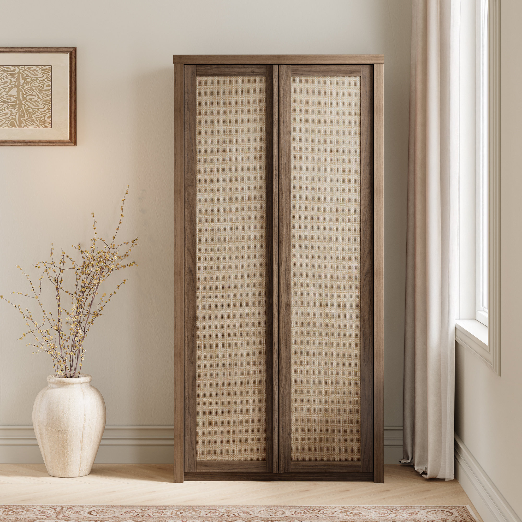 Bay Isle Home™ Retro Minimalism 66.9'' Tall Storage Cabinet & Reviews | Wayfair