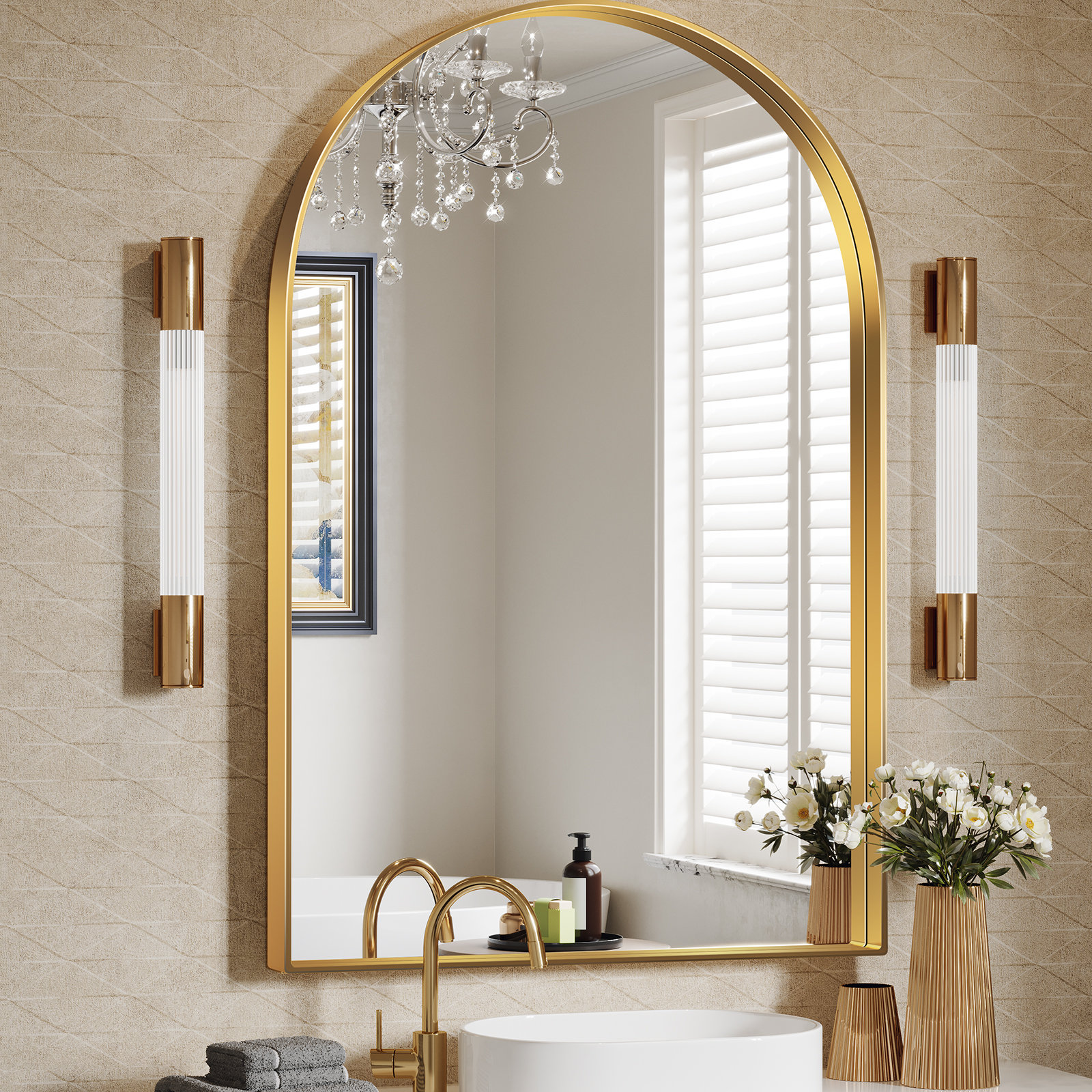 Latitude Run® Axia Metal Arch Wall Mounted Mirror & Reviews | Wayfair